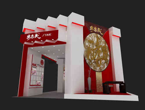 生太美集團特裝展位美博會廣州廣交會展覽設(shè)計搭建